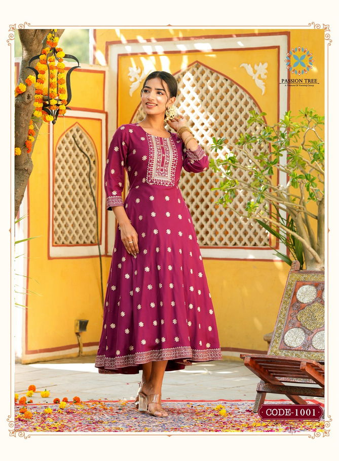 Rangilo Vol 1 By Passion Tree Embroidery Printed Kurtis
